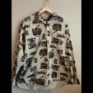 Woolrich 2xl Fly Fishing Pocket Button Down Long sleeve